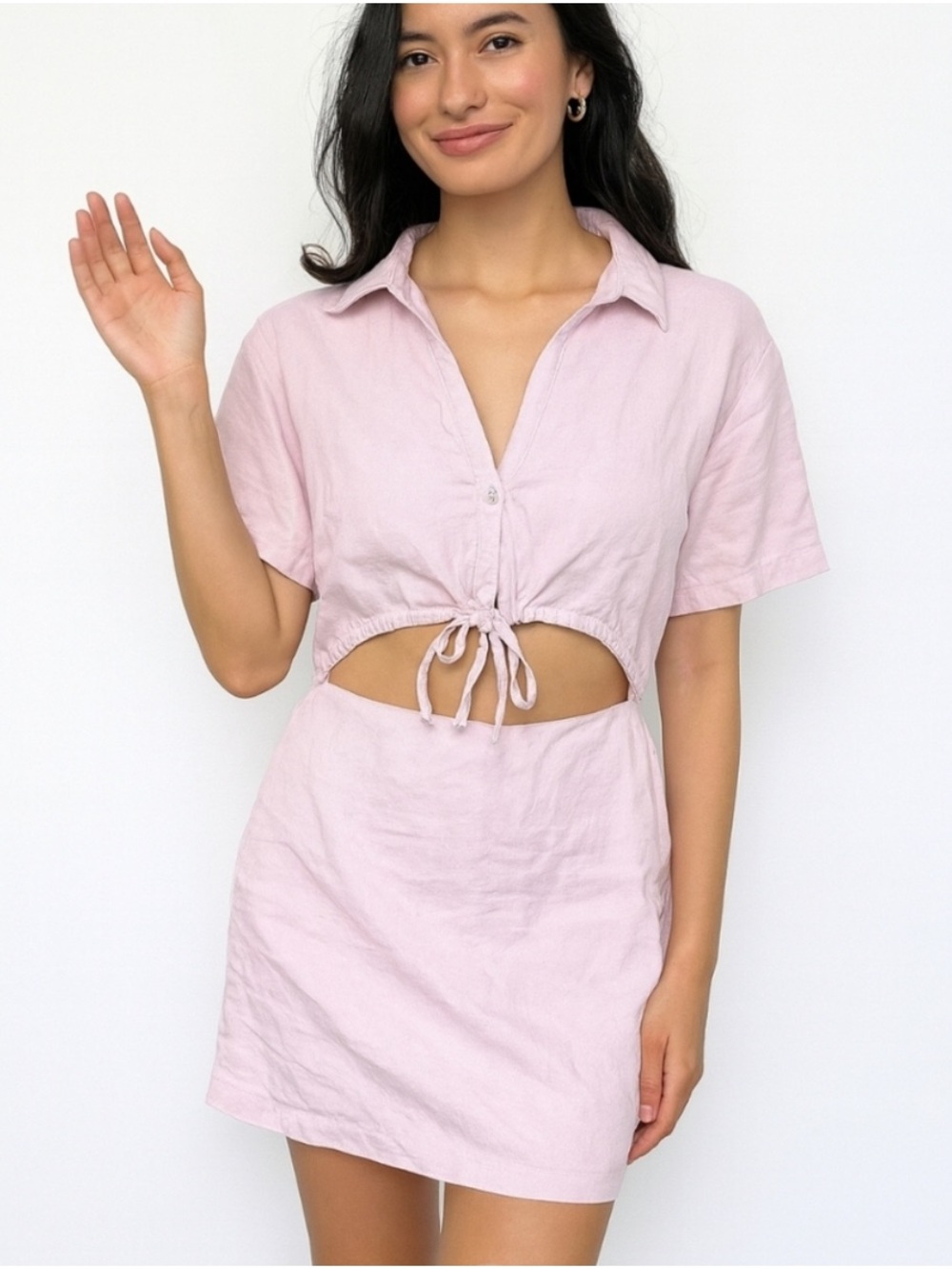 Abercrombie & Fitch Lilac Cutout Mini Dress